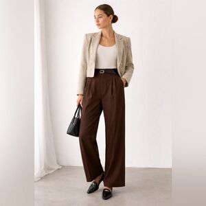 House of foxy • NWT $112 Elegant Brown Women's Trousers W17” R15” I30”